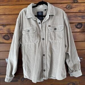 VINTAGE | David Bitton Cotton Corduroy Wide Whale Shacket Button-up Shirt XL
